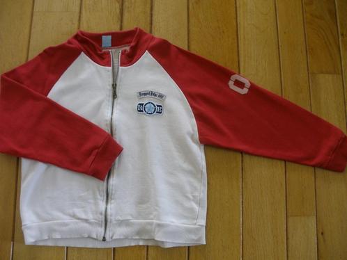 NGN vest rood ecru maat 164 - 170, Kinderen en Baby's, Kinderkleding | Maat 164, Zo goed als nieuw, Jongen, Trui of Vest, Ophalen of Verzenden