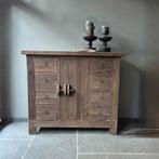Dressoir kast driftwood stoer sober landelijk Jober Wonen, Ophalen of Verzenden, Nieuw, 25 tot 50 cm