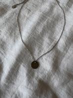 Go Dutch Label ketting verstelbaar zilver met muntje strass, Ophalen of Verzenden, Zo goed als nieuw, Zilver, Met strass