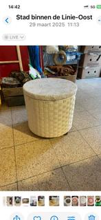 pitrieten poef, Huis en Inrichting, Woonaccessoires | Schalen en Manden, Ophalen, Rond, Riet