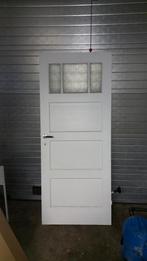 Stompe binnen deur oude boerderij paneeldeur 201x82,5cm, Gebruikt, Binnendeur, Ophalen of Verzenden, Glas