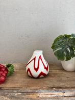Vaas Murano wit rood aardbei sorbet ijs, Ophalen of Verzenden