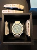 Omega x Swatch Moonswatch - mission to Uranus, Ophalen of Verzenden, Gebruikt, Blauw, Android