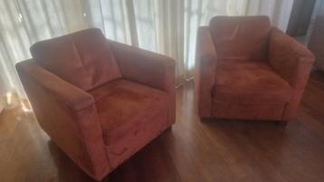 Cognac Alpacca Fauteuils (2 stuks) beschikbaar voor biedingen