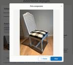 Ophalen in Gorinchem! Witte stoel blauw/ wit blokmotief, Ophalen, Zo goed als nieuw, Overige kleuren, Eén