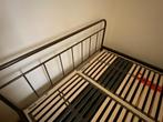 Bedframe met twee lattenbodems, Ophalen, Gebruikt, Bruin, Tweepersoons