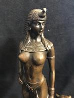 Bronzen Cleopatra/panter Cesaro/stempel zuiver fraai brons, Antiek en Kunst, Ophalen of Verzenden