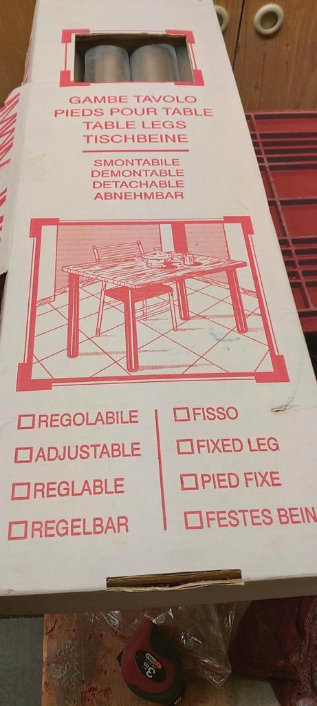 Tafelpoten RVS geborsteld, 70cm + stelhoogte, Huis en Inrichting, Tafelonderdelen, Nieuw, Tafelpoot, 50 tot 100 cm, Minder dan 50 cm