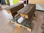 Schoolbank met gietijzeren onderstel, Antiek en Kunst, Ophalen