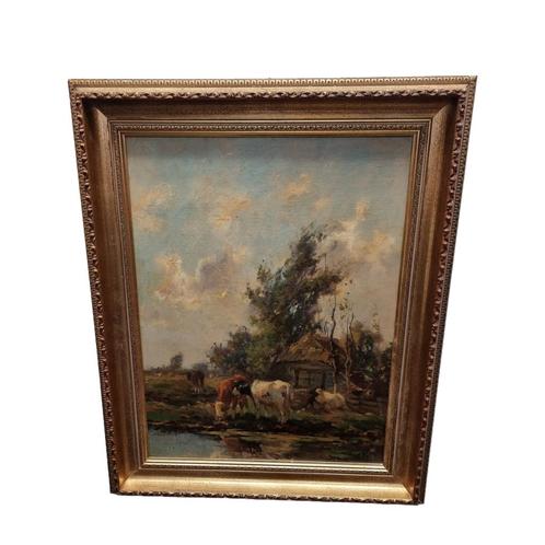 Koeien langs het water Arend van de Pol, 1e helft 20e eeuw, Antiek en Kunst, Kunst | Schilderijen | Klassiek, Ophalen