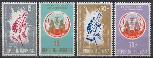 Indonesie Zonnebloem nr 468/71 postfris 1965, Postzegels en Munten, Postzegels | Azië, Postfris, Zuidoost-Azië, Ophalen of Verzenden