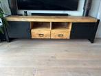 Tv meubel mangohout/metaal 200cm x 45cm x 55 cm, Ophalen of Verzenden, Zo goed als nieuw, 200 cm of meer, Minder dan 100 cm