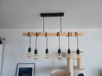Houten hanglamp incl. bollen, Ophalen, Zo goed als nieuw, Hout, 75 cm of meer