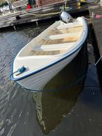 Vis/gezinsboot polyester met motor, Watersport en Boten, Benzine, Buitenboordmotor, Polyester, Gebruikt