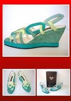 0580 VINTAGE Valentino sleehak peeptoe schakel pumps 35 36, Nieuw, Groen, Ophalen of Verzenden, Pumps