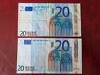 2x 20 euro misdruk, 20 euro, Frankrijk, Ophalen of Verzenden