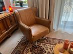 Leren Fauteuil cognac, Huis en Inrichting, Fauteuils, Ophalen, Zo goed als nieuw, 75 tot 100 cm, 50 tot 75 cm