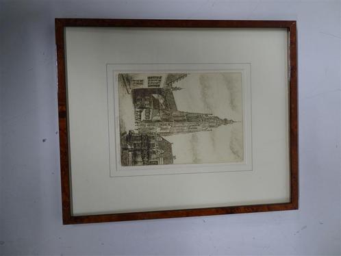 A5220 Ets van A. Wieringa, Antiek en Kunst, Kunst | Etsen en Gravures, Ophalen of Verzenden