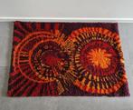 Rya wand-of vloerkleed, vintage scandinavisch design, Ophalen, 50 tot 100 cm, 100 tot 150 cm, Rood
