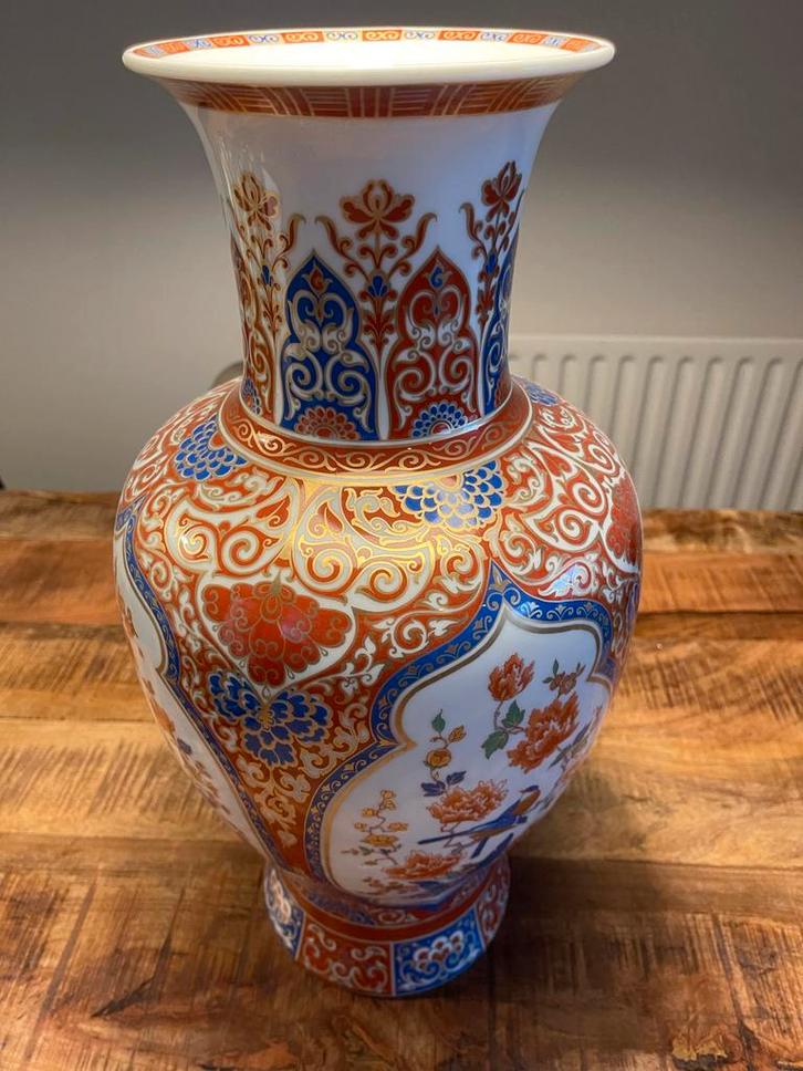 Prachtige Kaiser Ming Vaas - Duits Porselein, Antiek en Kunst, Antiek | Vazen, Ophalen