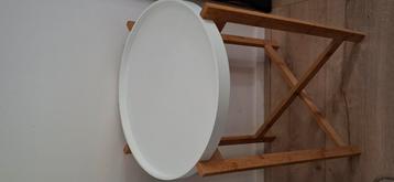 Bijzet tafeltje bamboo/wit 