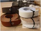 Set leren plankdragers donkerbruin, Huis en Inrichting, Info@hout-art.nl, Nieuw, Ophalen of Verzenden, Hoeves 3 in Schijndel