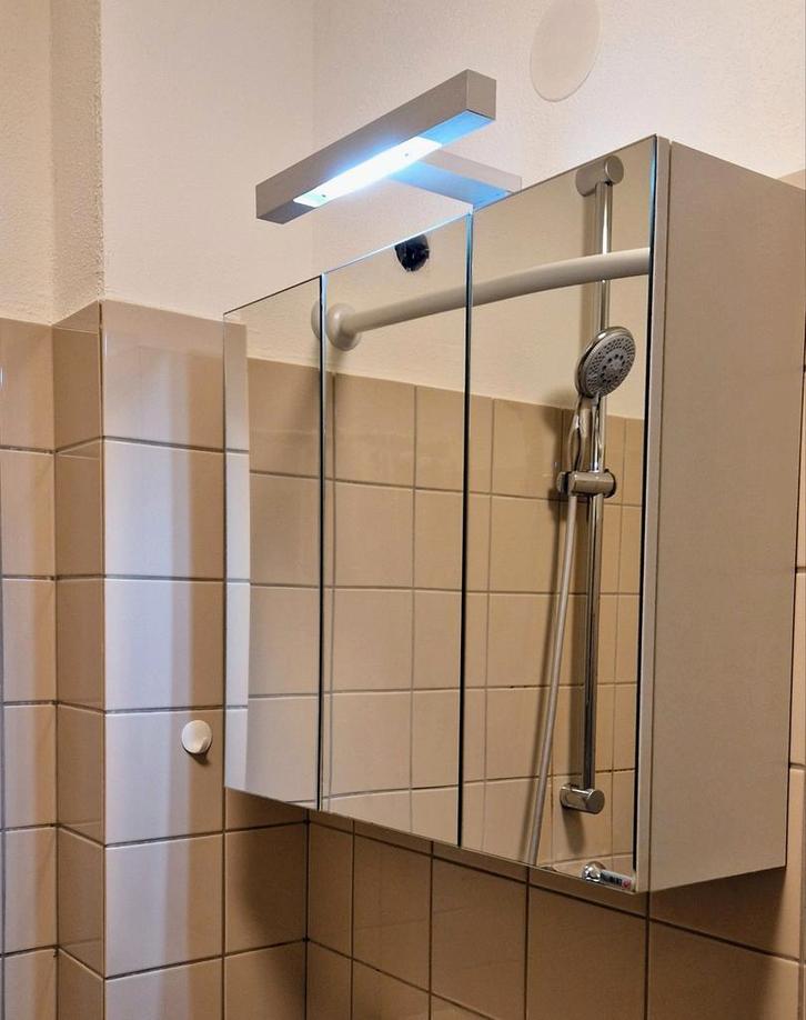 Allibert Hangend Toiletkastje met Stopcontact & Licht, Huis en Inrichting, Badkamer | Badkamermeubels, Gebruikt, Spiegelkast, Minder dan 100 cm