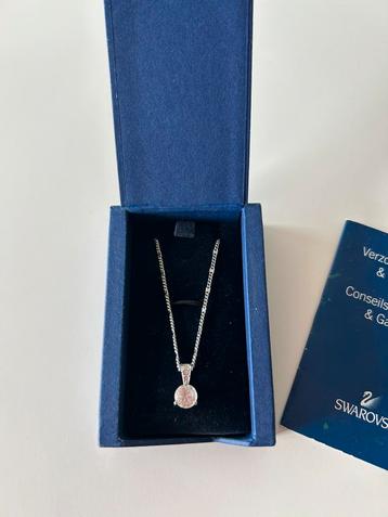 Swarovski ketting zilver ronde hanger beschikbaar voor biedingen
