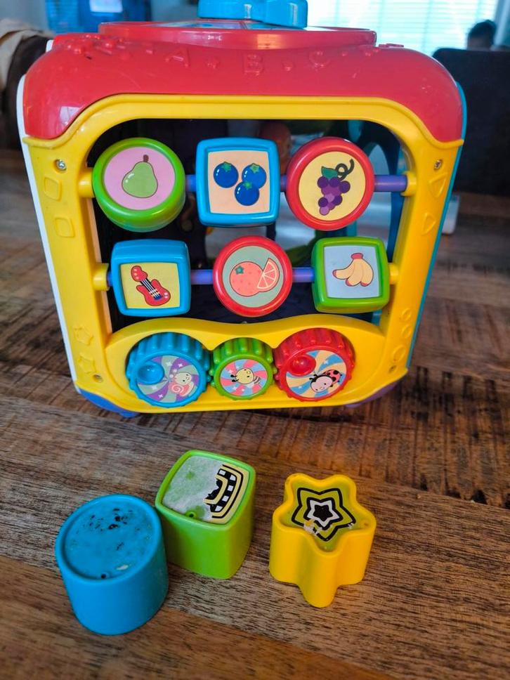 VTech Kubus - Speelplezier!, Kinderen en Baby's, Speelgoed | Babyspeelgoed, Gebruikt, Overige typen, Met licht, Met geluid, Ophalen
