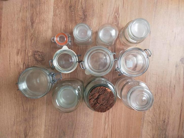 11 Glazen Weckpotten - Diverse Maten, Huis en Inrichting, Keuken | Keukenbenodigdheden, Zo goed als nieuw, Ophalen