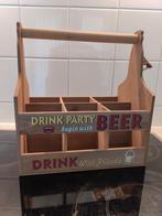 Houten bierkrat met bierflessen opener, Verzamelen, Biermerken, Ophalen, Zo goed als nieuw, Flesopener, Overige merken