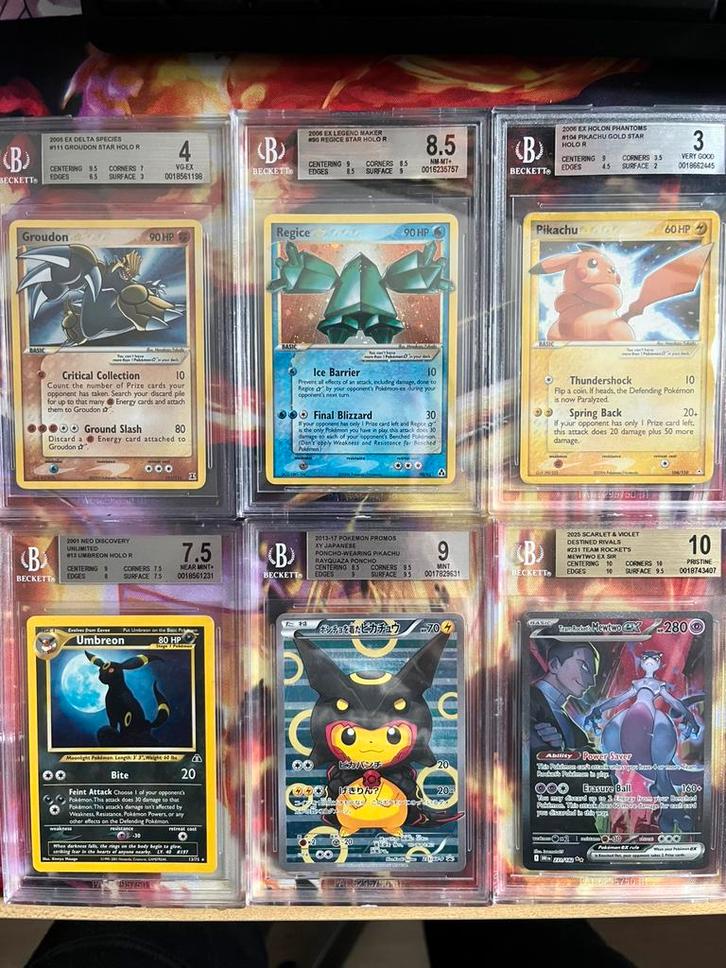 High end Pokemon slabs Poncho/Goldstars/SIR, Hobby en Vrije tijd, Verzamelkaartspellen | Pokémon, Zo goed als nieuw, Ophalen of Verzenden
