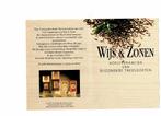 Oude reclame folders van "WIJS & ZONEN", Ophalen of Verzenden, Nieuw, Overige typen