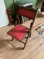 Vintage Rode Klapstoel, Huis en Inrichting, Stoelen, Ophalen, Gebruikt, Eén, Rood