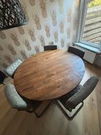 Ronde Mango Eettafel - 150cm, Huis en Inrichting, Tafels | Eettafels, Gebruikt, 100 tot 150 cm, 150 tot 200 cm, Rond