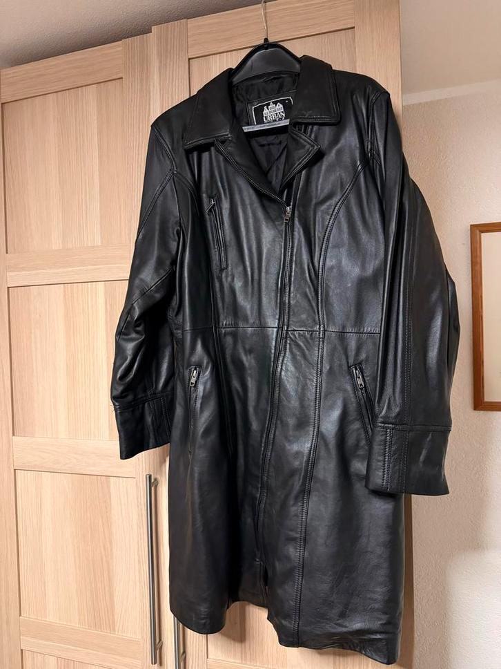 Echte Leren Jas - Maat 46/48, Kleding | Dames, Jassen | Zomer, Zo goed als nieuw, Maat 46/48 (XL) of groter, Zwart, Ophalen of Verzenden