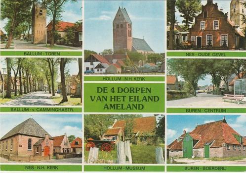 AMELAND Hollum Nes Buren Ballum, Verzamelen, Ansichtkaarten | Nederland, Ongelopen, Waddeneilanden, 1980 tot heden, Verzenden