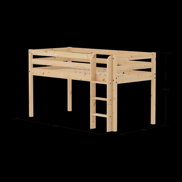 Flexa Grenen Halfhoogslaper gebruikt, Kinderen en Baby's, Kinderkamer | Stapelbedden en Hoogslapers, Gebruikt, Halfhoogslaper