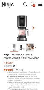 Ninja Creami, Witgoed en Apparatuur, IJsmachines, Ophalen of Verzenden, Zo goed als nieuw