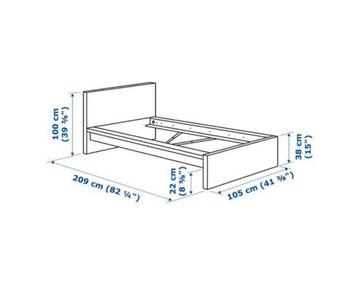 Ikea Malm Wit houten bedframe 90x200 - afbeelding 8