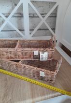 2 rattan 3 vaks manden riviera maison, Verzenden, Rechthoekig, Riet