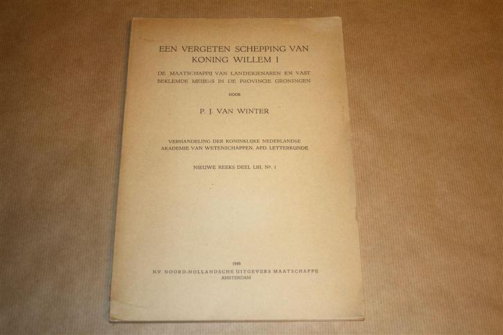 Een vergeten schepping van Koning Willem I, Boeken, Geschiedenis | Stad en Regio, Zo goed als nieuw, Ophalen of Verzenden