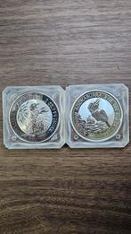 2 x 2 ounce kookaburra, Ophalen of Verzenden, Zilver