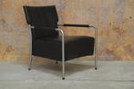 ZGANieuw! zwarte leren Bert Plantagie Class design fauteuil!, Huis en Inrichting, Design, Bert plantagie, 75 tot 100 cm, Ophalen of Verzenden