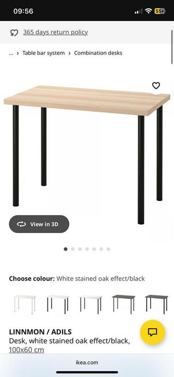Lichte IKEA tafel ADILS