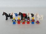 Lot vintage Lego Knights met 5 ridders en 5 paarden, Ophalen of Verzenden, Gebruikt, Lego