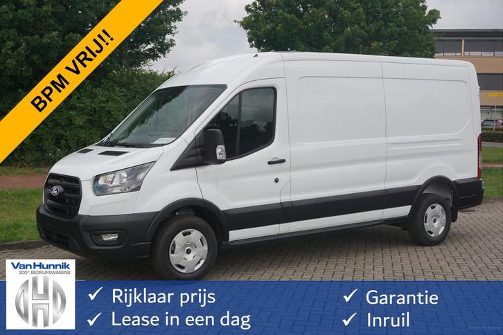 Ford Transit 350L 130PK L3H2 Trend LDT BPM VRIJ! 12" Sync Ap, Auto's, Bestelauto's, Bedrijf, Te koop, ABS, Achteruitrijcamera