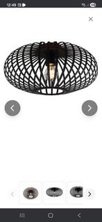 3 Zwarte Plafondlampen - Modern Design, Ophalen, Gebruikt, Metaal, Modern