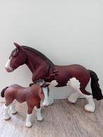 Clydesdale merrie met veulen schleich, Ophalen of Verzenden, Zo goed als nieuw