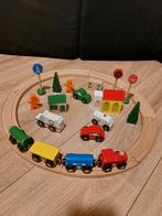 Houten Treinbaan met Dorp en Accessoires, Ophalen of Verzenden